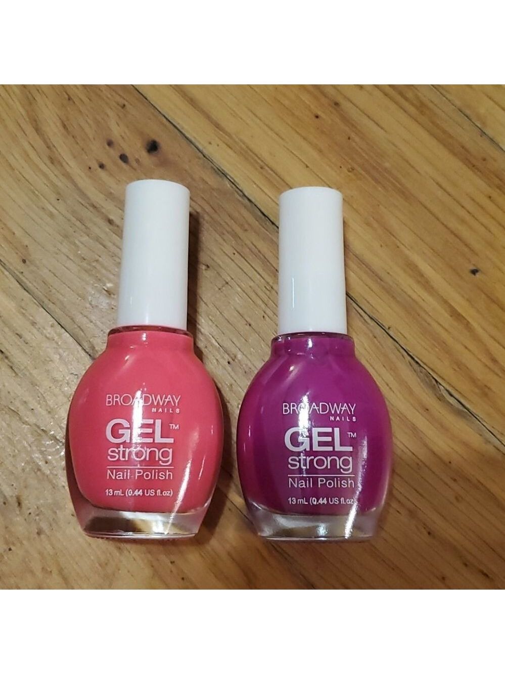 2 New broadway nails gel strong pink & purple